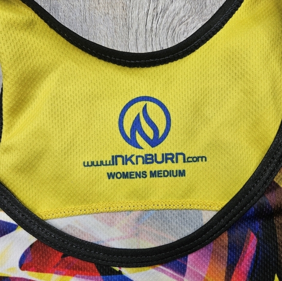 INKnBURN Womens Medium Energy Singlet Tank Top Activewear Running - Picture 2 of 3